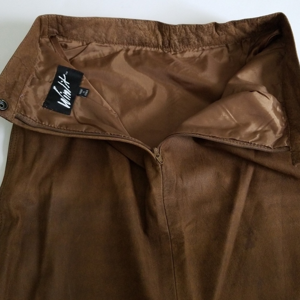 Classic Brown Pencil Skirt - Picture 3 of 7
